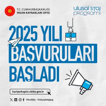 Ulusal Staj Programı 2025 Yılı Başvuruları