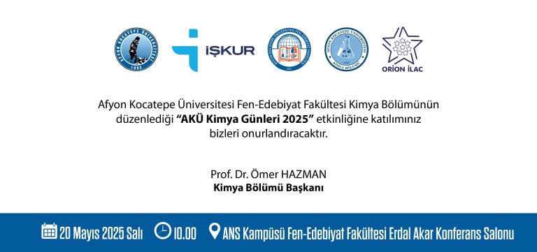 “AKÜ Kimya Günleri 2025” Etkinliği