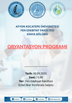 Kimya Bölümü Oryantasyon Programı