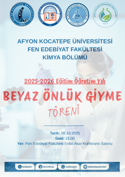 Kimya Bölümü Beyaz Önlük Giyme Töreni