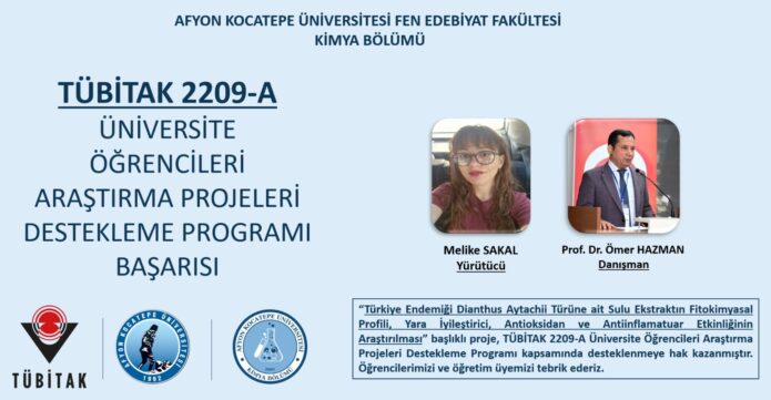 Öğrencilerimizin “2209-A Üniversite Öğrencileri Araştırma Projeleri Destekleme Programı” Kapsamındaki Başarıları