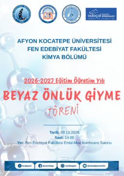 Kimya Bölümü Beyaz Önlük Giyme Töreni